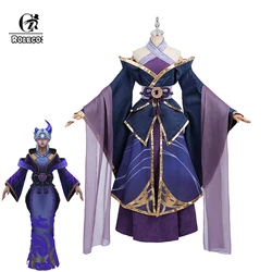 ROLECOS-LOL Spirit Blossom Alune Cosplay Costume para Mulheres, LOL Kimono Suit, Halloween Full Set