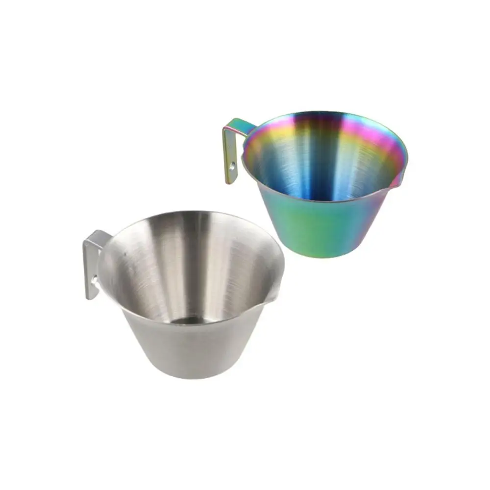 304 Stainless Steel Espresso Measuring Cup Small Cup with Handle Espresso Shot Cup V-Shaped Mouth Scale Pouring Cup Steak Sauce