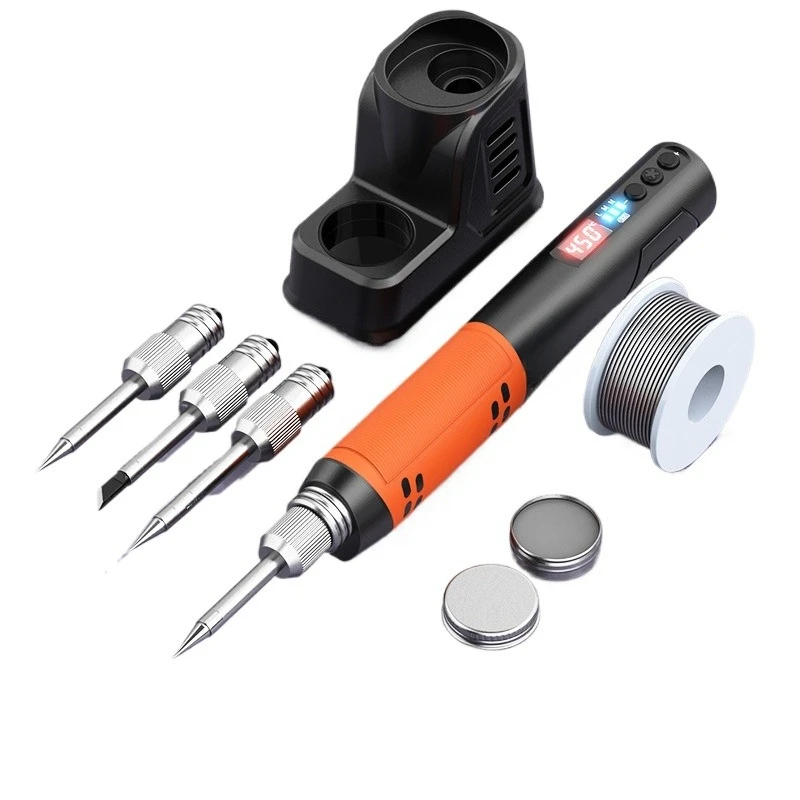 USB charging soldering iron with light digital display household small solder gun