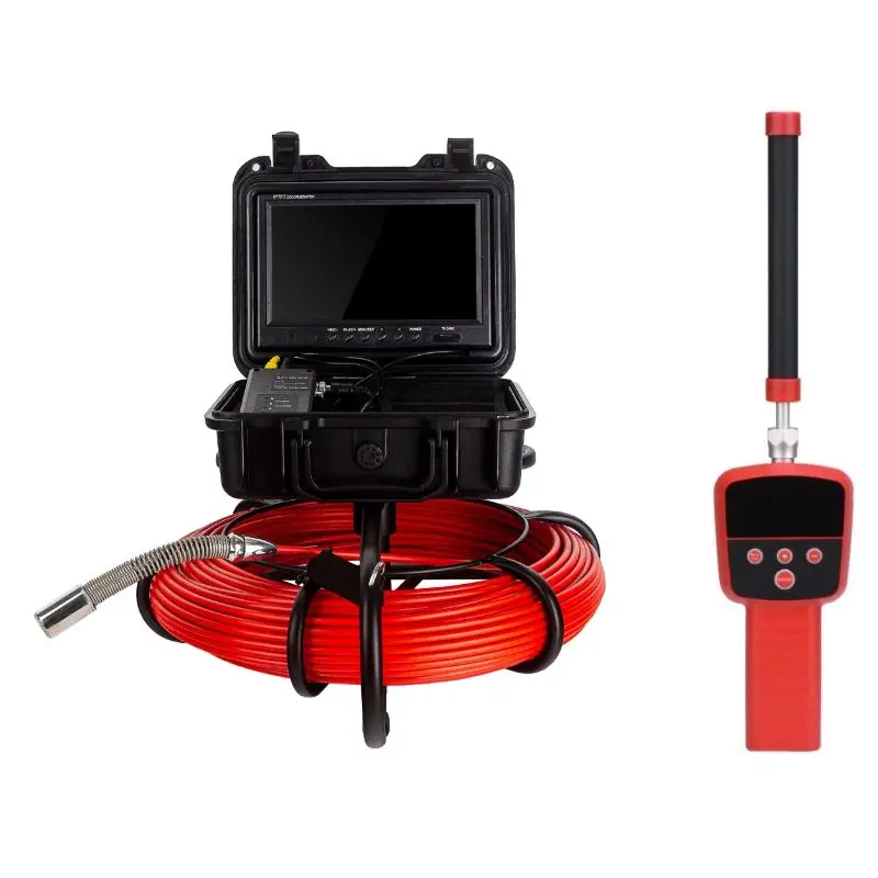 1080p 9inch Screen Industrial Video Drainpipe Sewage Small Diameter Endoscope Inspection Camera with Night Vision and SD Card