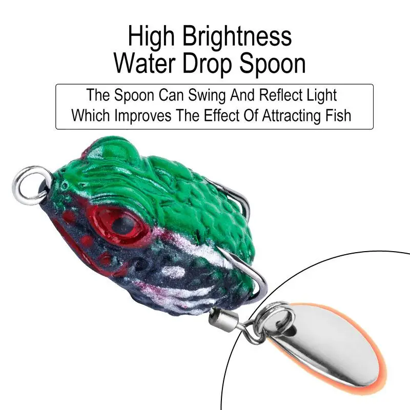 ~Outdoor Luya Long-Range Thunder Frog 3cm/4.3g Mini Frog Hits 16 Colors Software Toad Frog Double Hook Noise Sequins