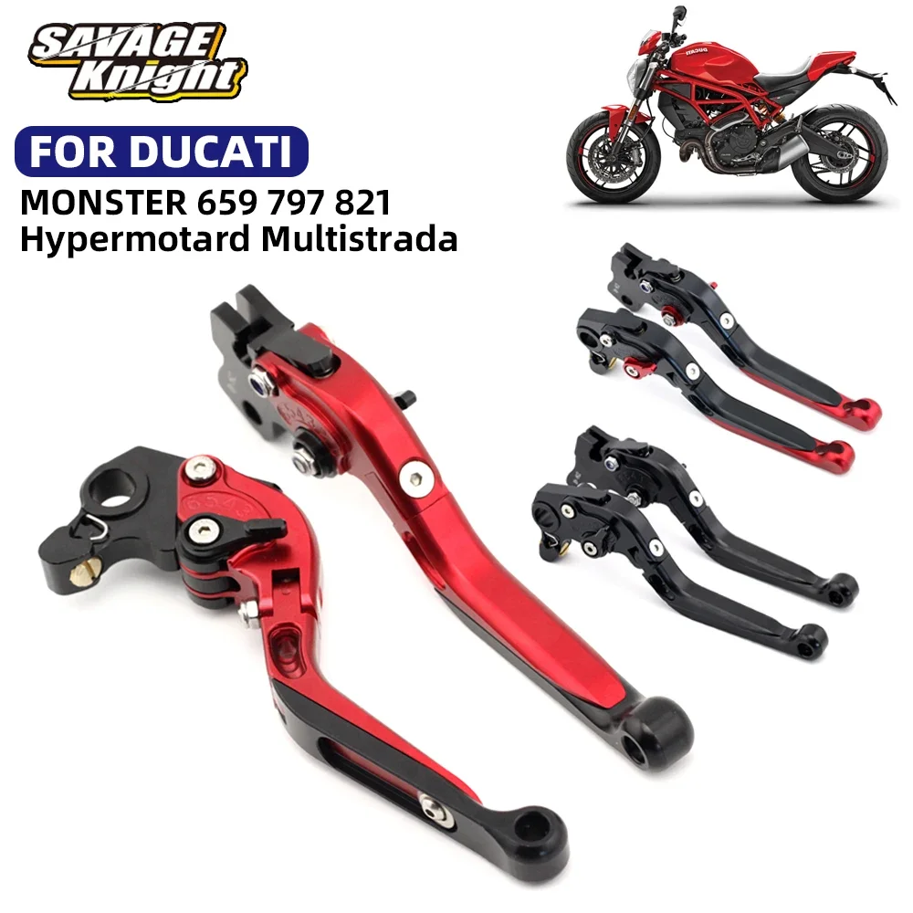 

New Folding Brake Clutch Levers For DUCATI MONSTER 797 821 659 Hypermotard 820 939 Multistrada 950 Handlebar Lever Accessories