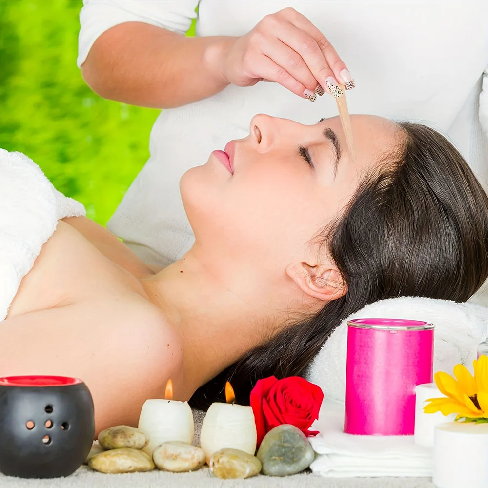 300/500 قطعة أعواد شمع خشبية متعددة الأغراض أعواد شمع ملعقة لإزالة الشعر أعواد حرفية خشبية بدلة التحريك