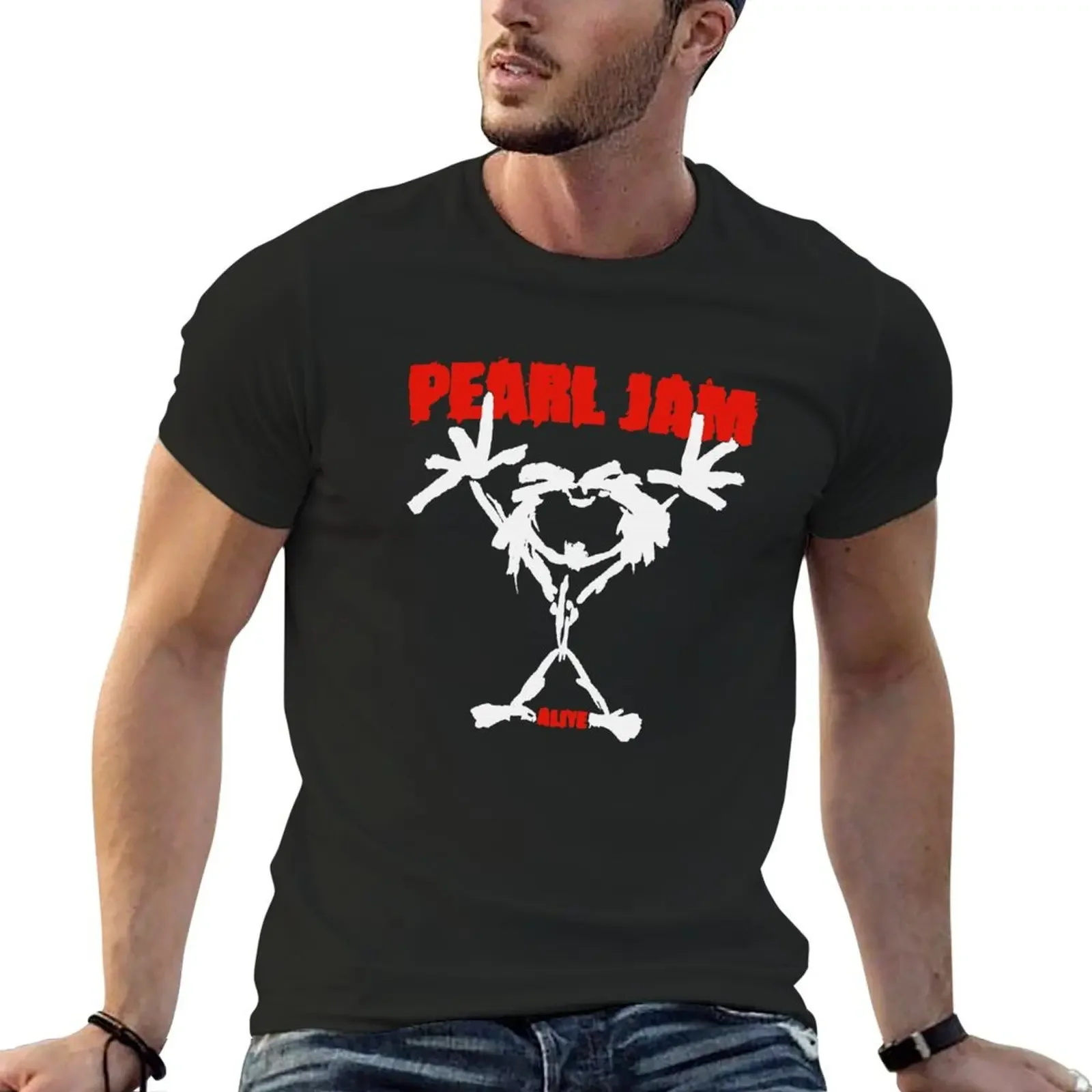 PEARLJAM Stick Mant T-Shirt custom t shirt blanks street wear anime t shirts vintage t shirt men