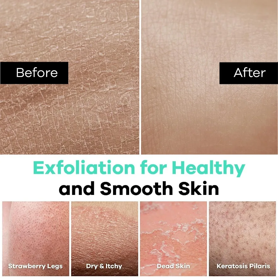 Dermasuri Deep Exfoliating Glove Polishing Mitt Body Scrubber Korean Skin Cleaner Exfoliator Dead Skin Buffing Treatment Kerato