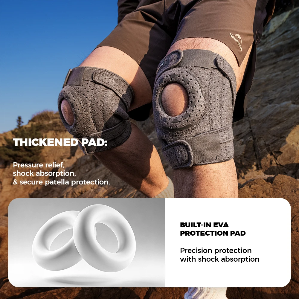 Naturehike New Four Spring Support Mountaineering Knee Protector Outdoor Adventure Leg Thickened Stress Relieving Protective Pad