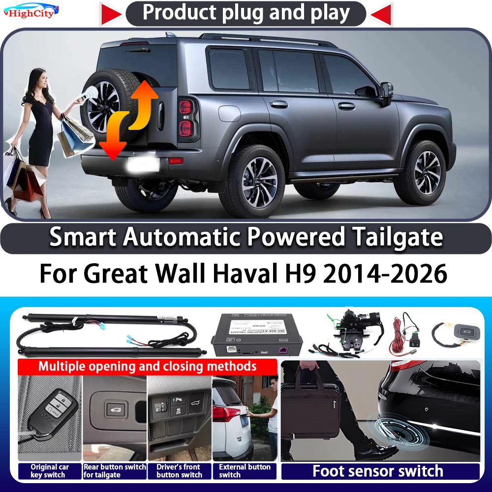 

For Great Wall Haval H9 2014-2026 OEM Smart Automatic Powered Tailgate Key Control Trunk Lift Close Kit Electric Power Tailgate