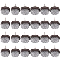 60 Pcs Furniture Felt Feet Pads Round Chair for Dining Chairs Screw-in Floor Protection Nails