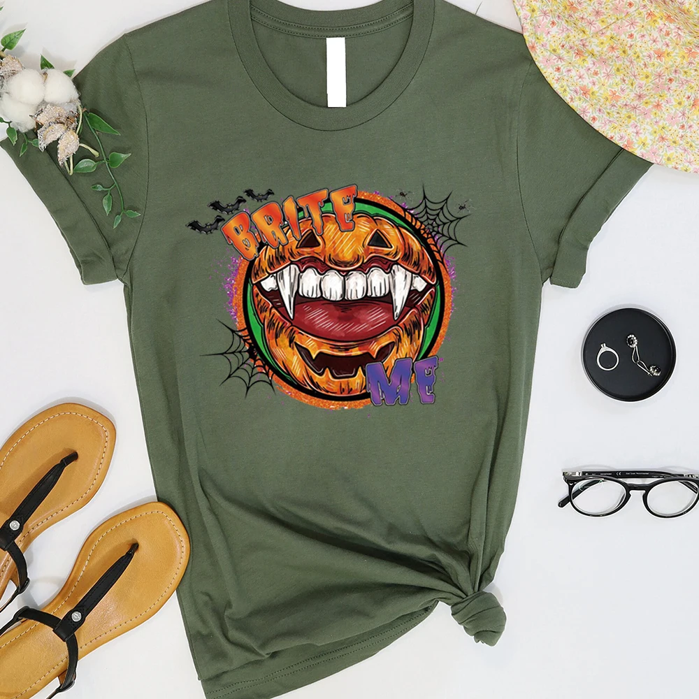 Halloween pumpkin Tooth hot paste series Color design hot pressing DIY pattern ironing patch decal hot transfer sticker