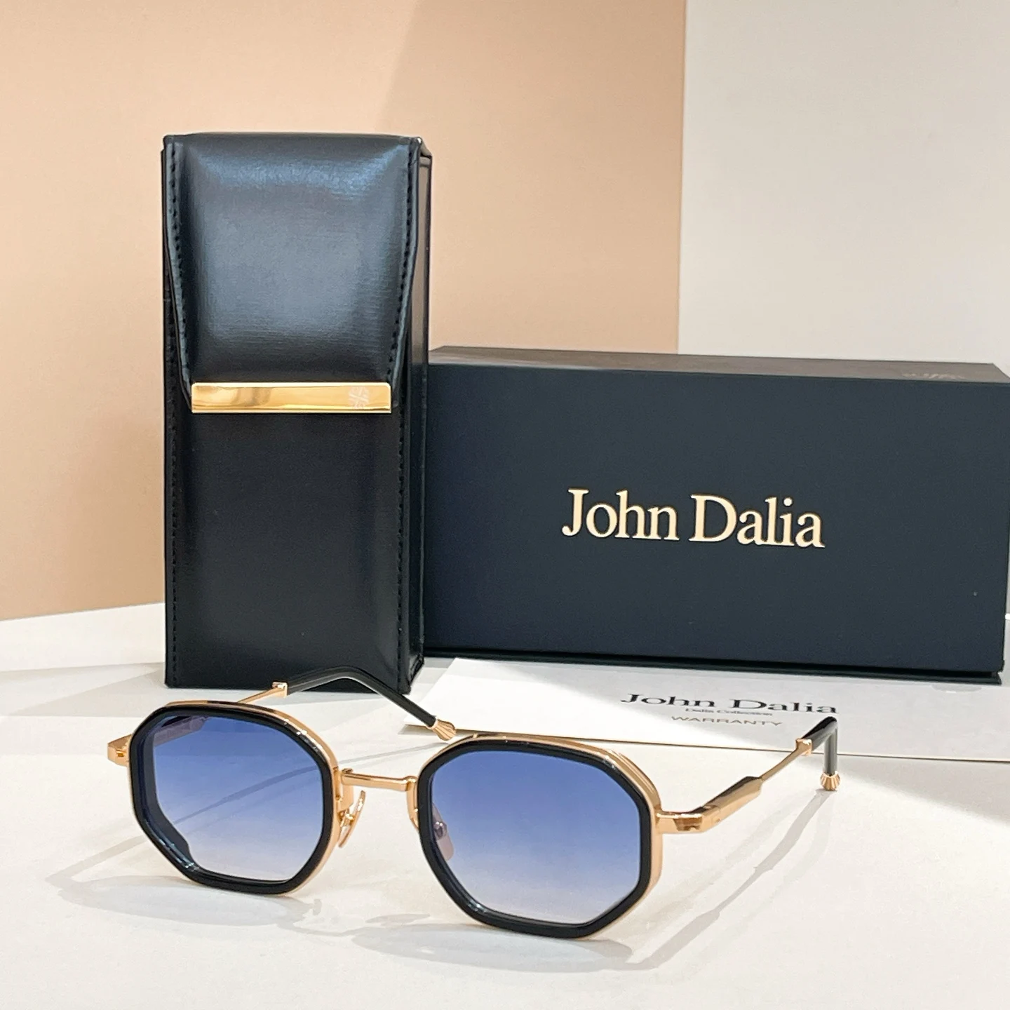 Zonnebril voor JOHN DALIA JD Keaton Square Unisex Driving Anti-Glare Luxe trendy gradient design-bril met luxe met doos