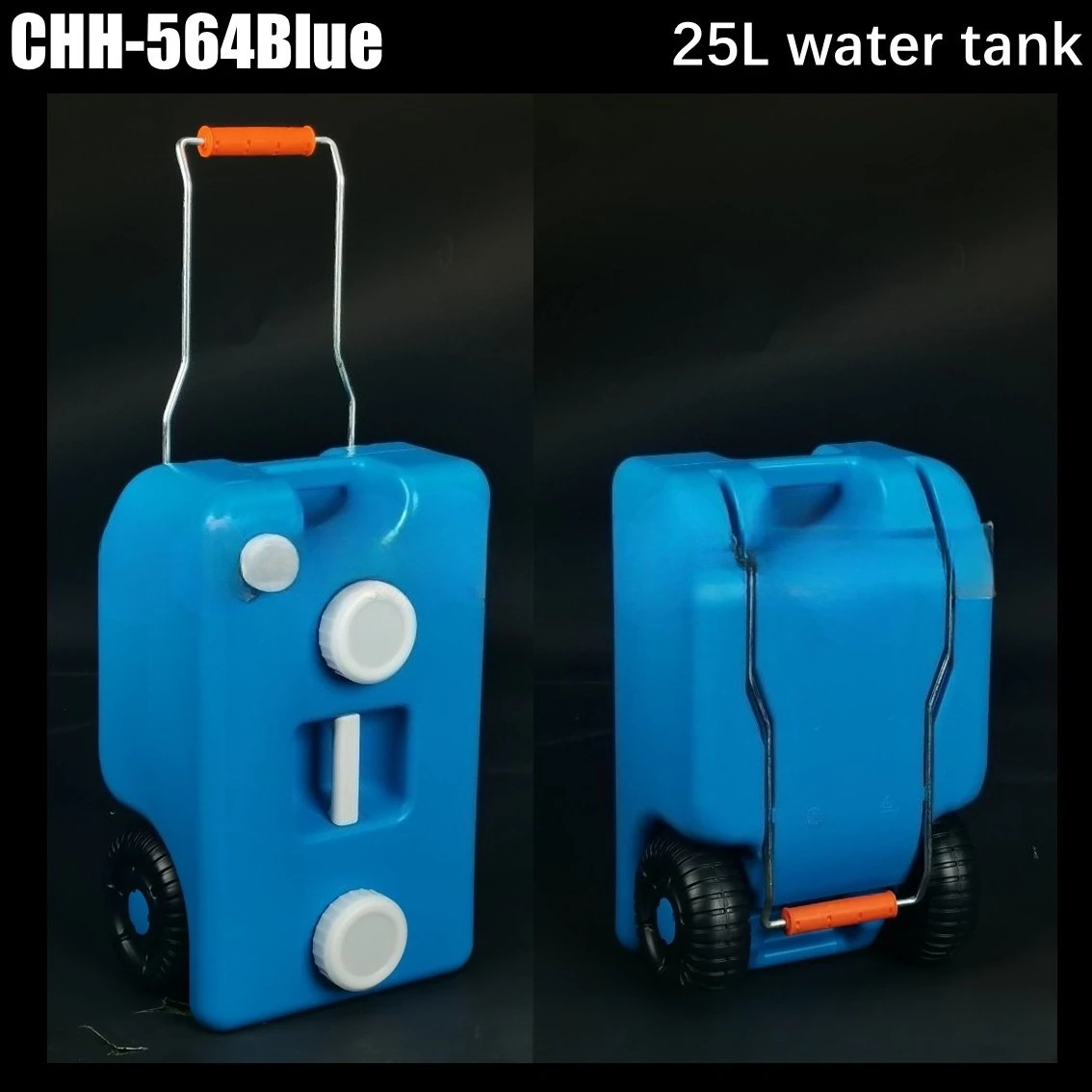 Waste Storage Tank Equipped with Wheels Water Filling Port Rotating Nozzle Fast Emptying 25L Portable Water Storage Tank