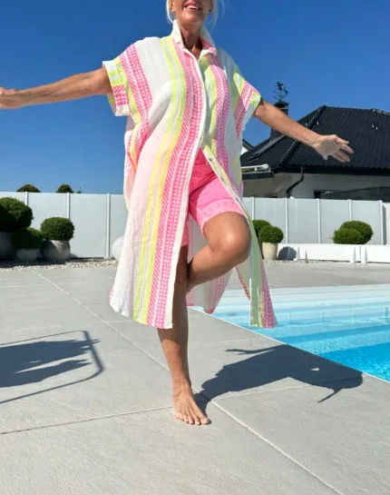 Robe imprimée pour femmes, simple boutonnage, manches courtes, plage, décontractée, col rabattu, chemise, ample, Y2k, Streetwear, été