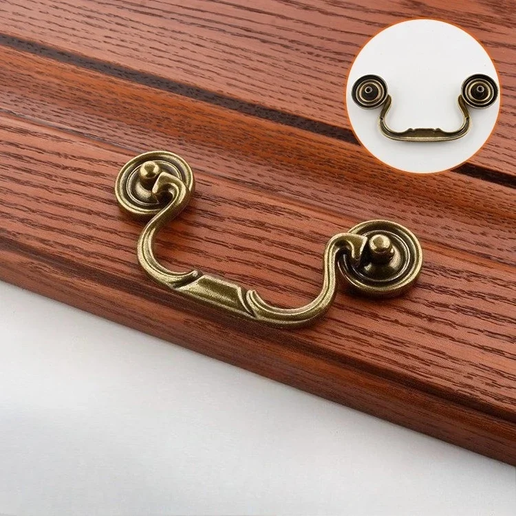 Antique Bronze Bail Style Drawer Pull Handle for Vintage Cupboard, Old Desk, Dresser, Vanity etc Furniture, CC 96mm