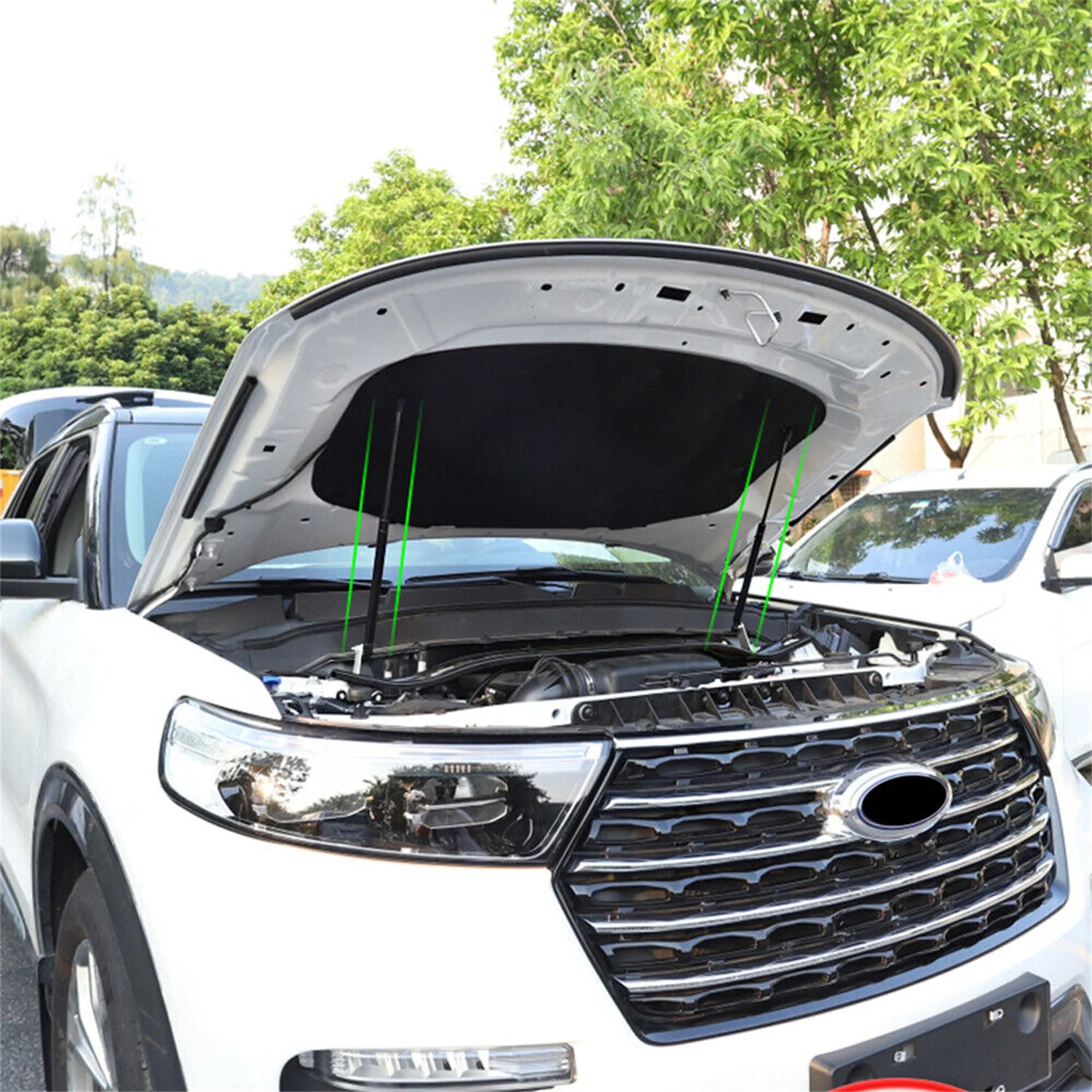 Soporte de elevación de capó delantero para coche Ford Explorer, accesorios de repuesto para automóvil, puntal de choque, 2020, 2021, 2022, 1 Juego