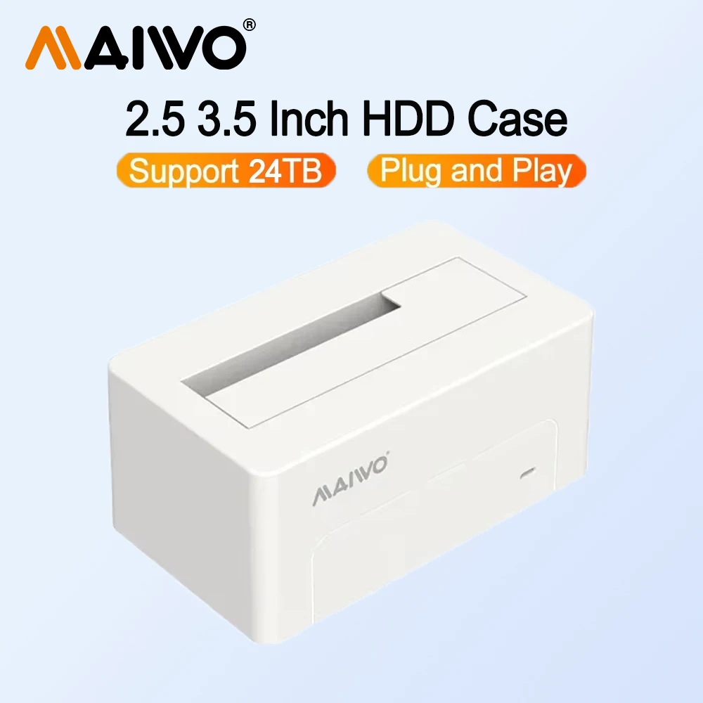 

MAIWO USB3.0 2,5 ''3,5'' HDD SSD SATA Внешний жесткий диск Док-станция Адаптер корпуса для емкости 24 ТБ 5 Гбит/с Поддержка UASP