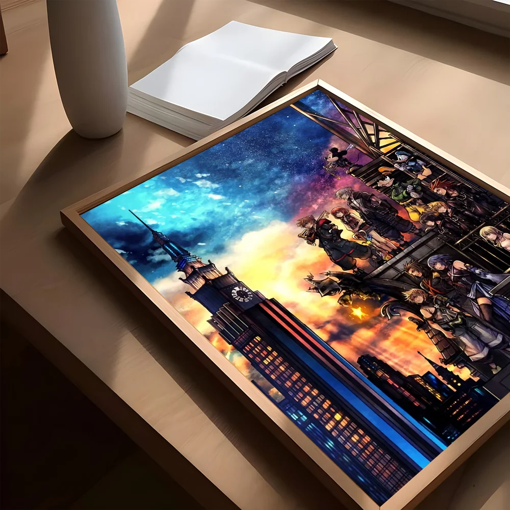 ملصقات Kinddoms Amine H-Hearts خمر ، مطبوعات ورقة بيضاء لاصقة ، ملصقات حائط فنية