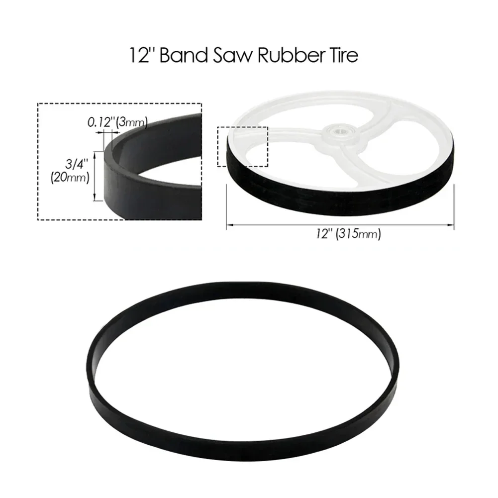 1pc Bandsaw Bands Rubber Tire for 8/9/10/12/14 Inch Band Saw Scroll Wheels Woodworking Tool Spare Parts Anti-Noise Rubber Ring