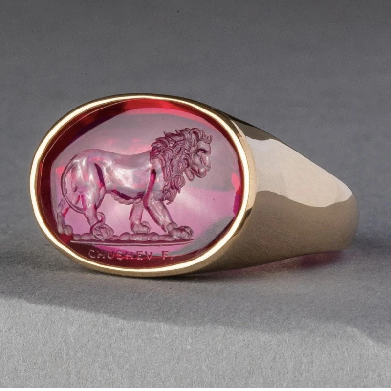 

European and American new fashion creative lion shape personality versatile men's ring