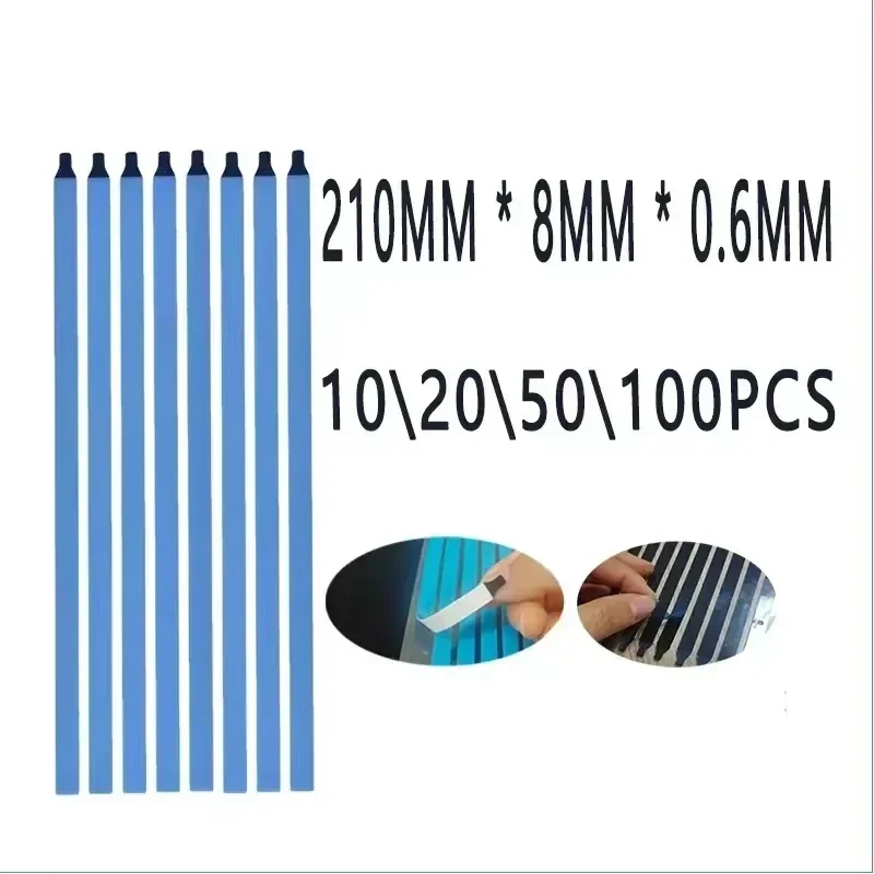 10/20/50/100pcs 210*8*0.6mm Pull Tabs Stretch Release Adhesive Strips for LCD Screen without Handle