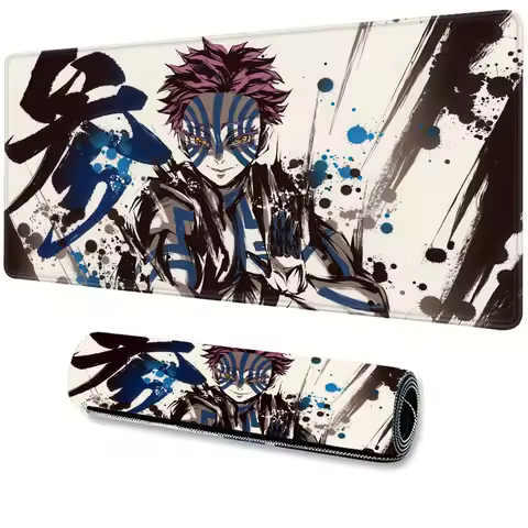 Anime Mousepad Laptop Office Cabinet Keyboard Pad PC Desk Mat Large Mouse Pad Non-slip Rubber D-demon Slayer Akaza Extended Pad