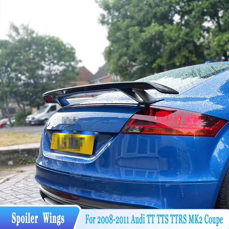 

For 2008--2011 Audi TT TTS TTRS MK2 MK3 2 Door Coupe Rear Trunk Lid Spoiler Wings ABS Material Car Tuning Body Kit Accessories
