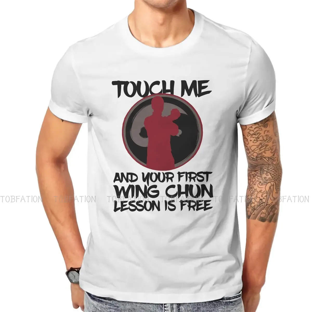 Wing Chun Martial Arts Man's TShirt Kung Fu Crewneck Short Sleeve 100% Cotton T Shirt Humor Top Quality Gift Idea