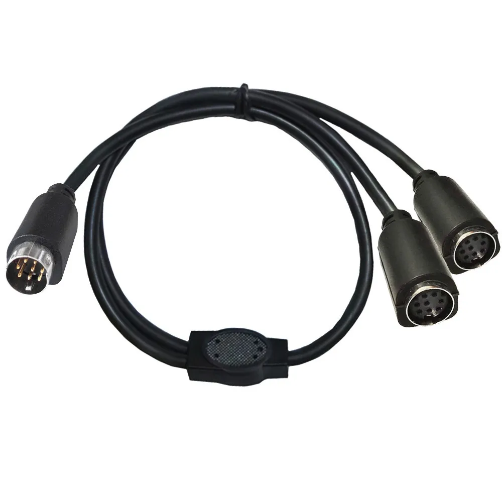 Mini DIN 8-Pin Splitter Y Adapter Cable，mini din 8 core audio/video cable, S-video set-top box cable 50cm