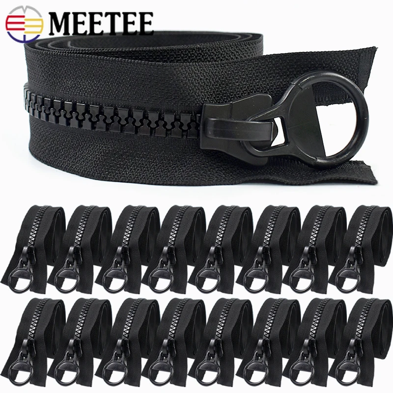 

2Pcs 8# Resin Zippers 60-300cm Open-End Zipper for Down Jacket Coat Tent Replace Zips Repair Kits Tailor Bags Sewing Accessories