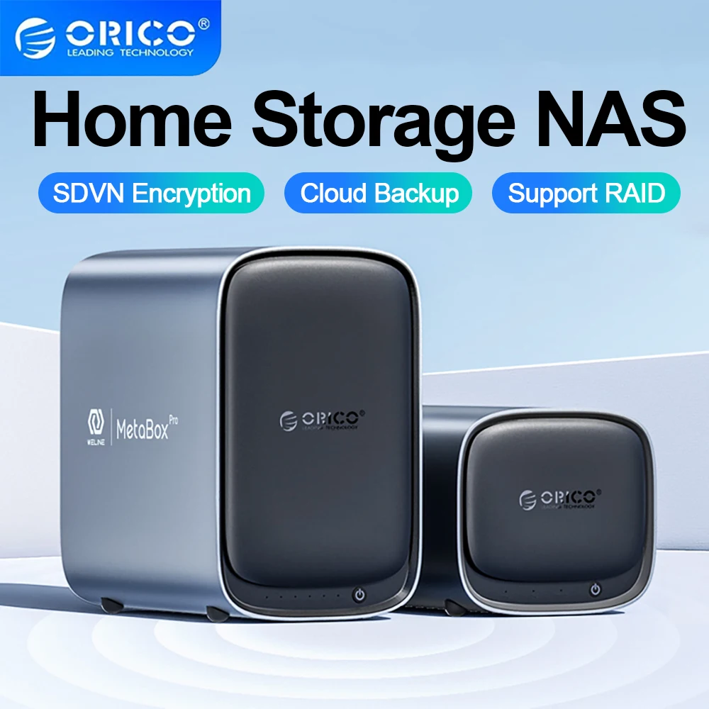 ORICO NAS Network Storage Server Cloud Storage Server 5Bay Type-C 2.5/3.5 inch HDD Docking Support Remote RAID Hard Disk Station