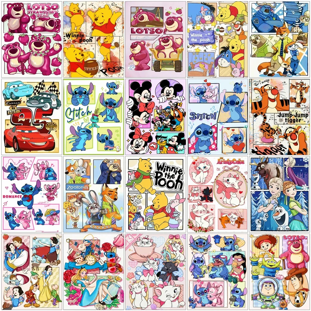 

Disney Diamond Embroidery Cartoon Arts and Crafts Painting Stitch Rhinestone Pictures Mosaic Lotso Kits for Adults Holiday Gift