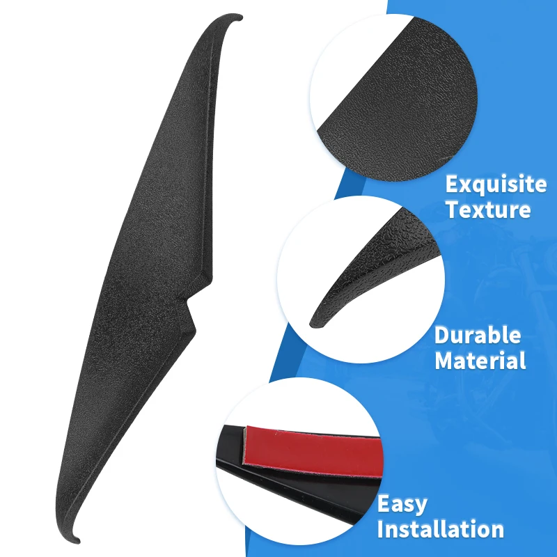 Motorcycle Headlight Trim Headlamp Eyebrow Eyelid Sticker Decoration Upper Tip Cover Visor Accent For Harley Road Glides 15-up view 4