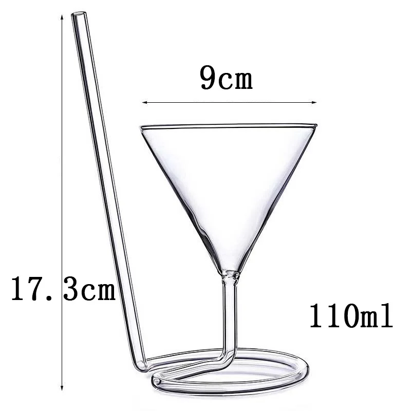 wine glass necklace Wine Bottle & Glass Necklace (Zirconia) main image 0