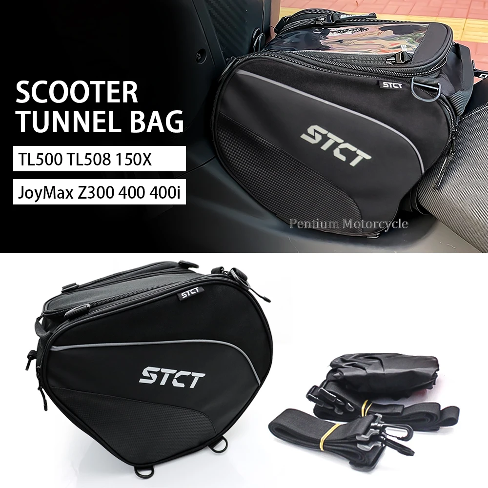 JoyMax CRUiSYM XMAXSYM 300 Z300 Motorcycle Scooter Tunnel Seat Bag For SYM Z300 400 400i TL500 TL508 150X Saddle Bags