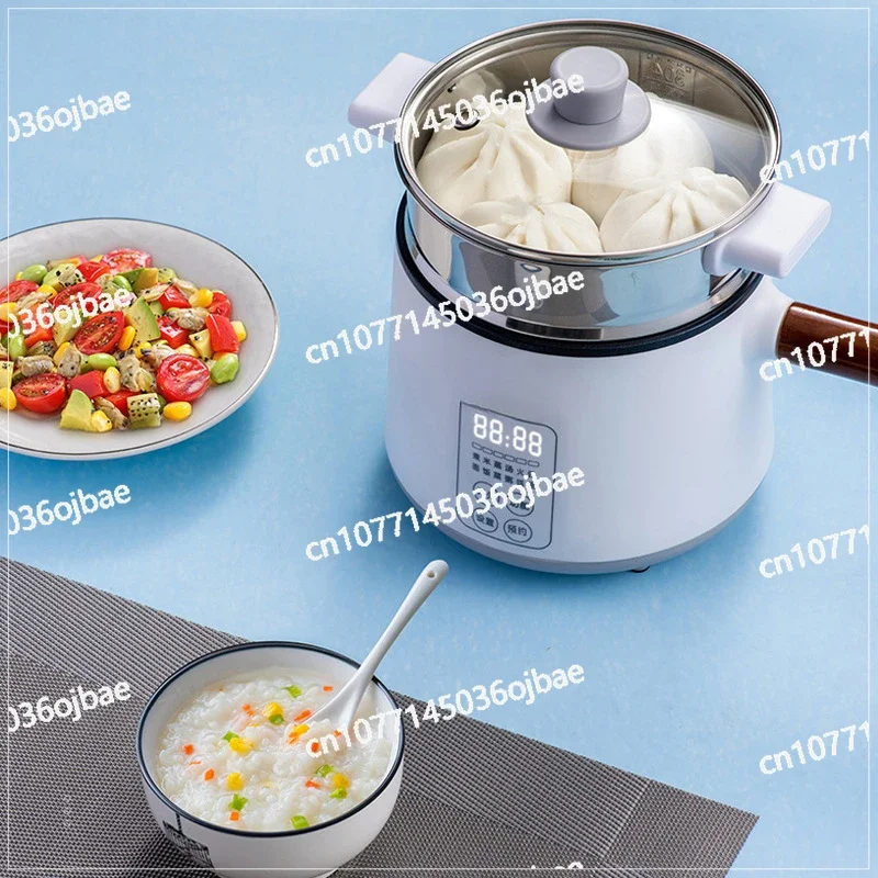 Multifunctional Integrated Noodle Cooking Pot Mini Electric Cooking Pot with Stainless Steel Steamer