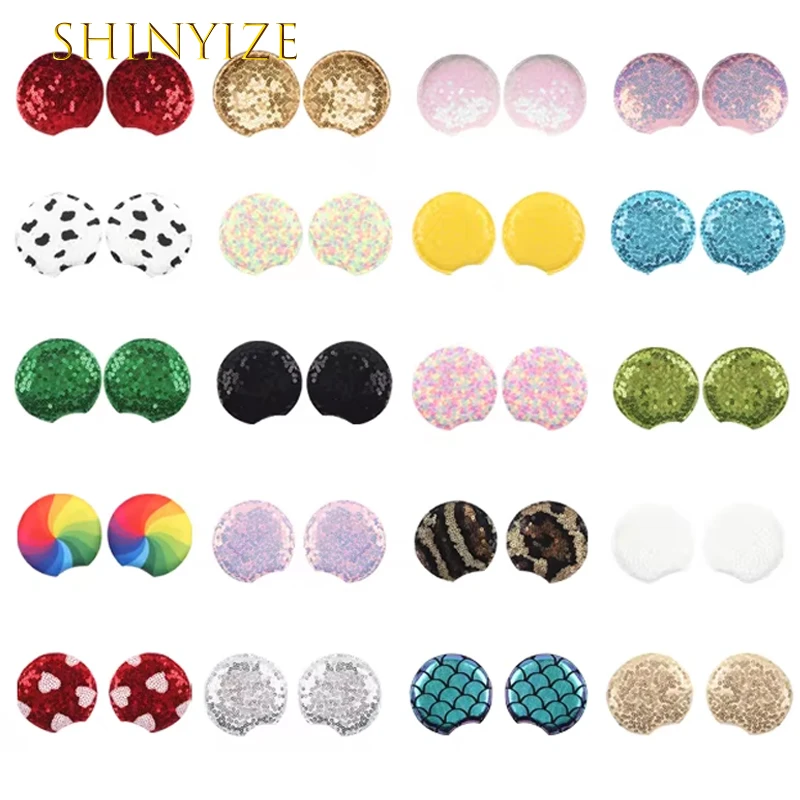 

12Pairs/Lot 2.8" Sequins Mickey Mouse Ears For Cartoon Hair Clips Headband Women Featival Party DIY Hair Accessories Gift
