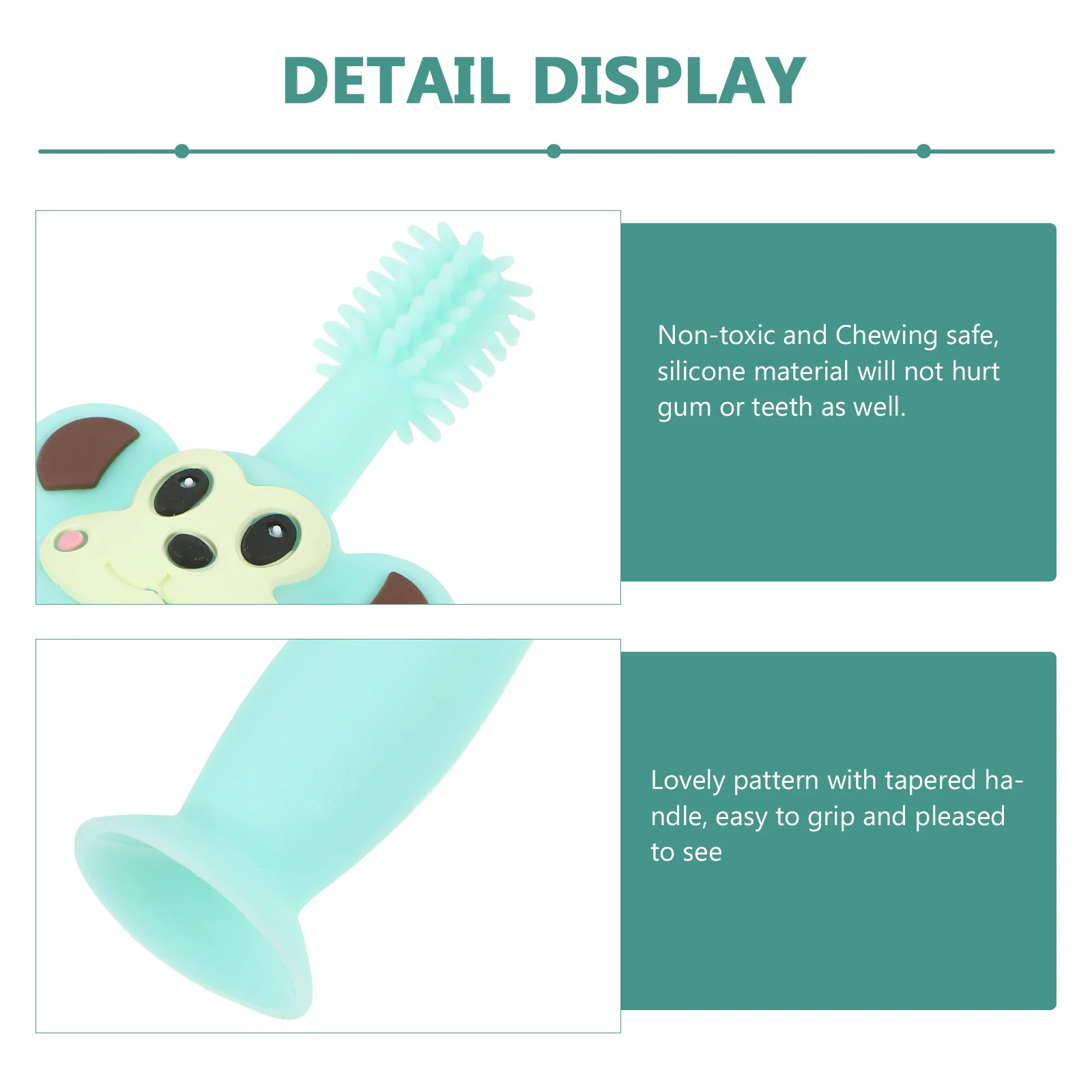 

Infant Toothbrush with Soft Bristles and Wide Safety Handle for Toddlers Gum Relief and Effective Cleaning Green