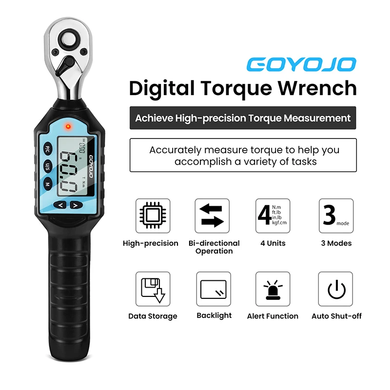 GOYOJO MINI Digital Torque Wrench 1/4‘’ 3/8‘’ 1/2‘’ Professional Bike Car Repair Adjustable Torque Wrench Hand Tools