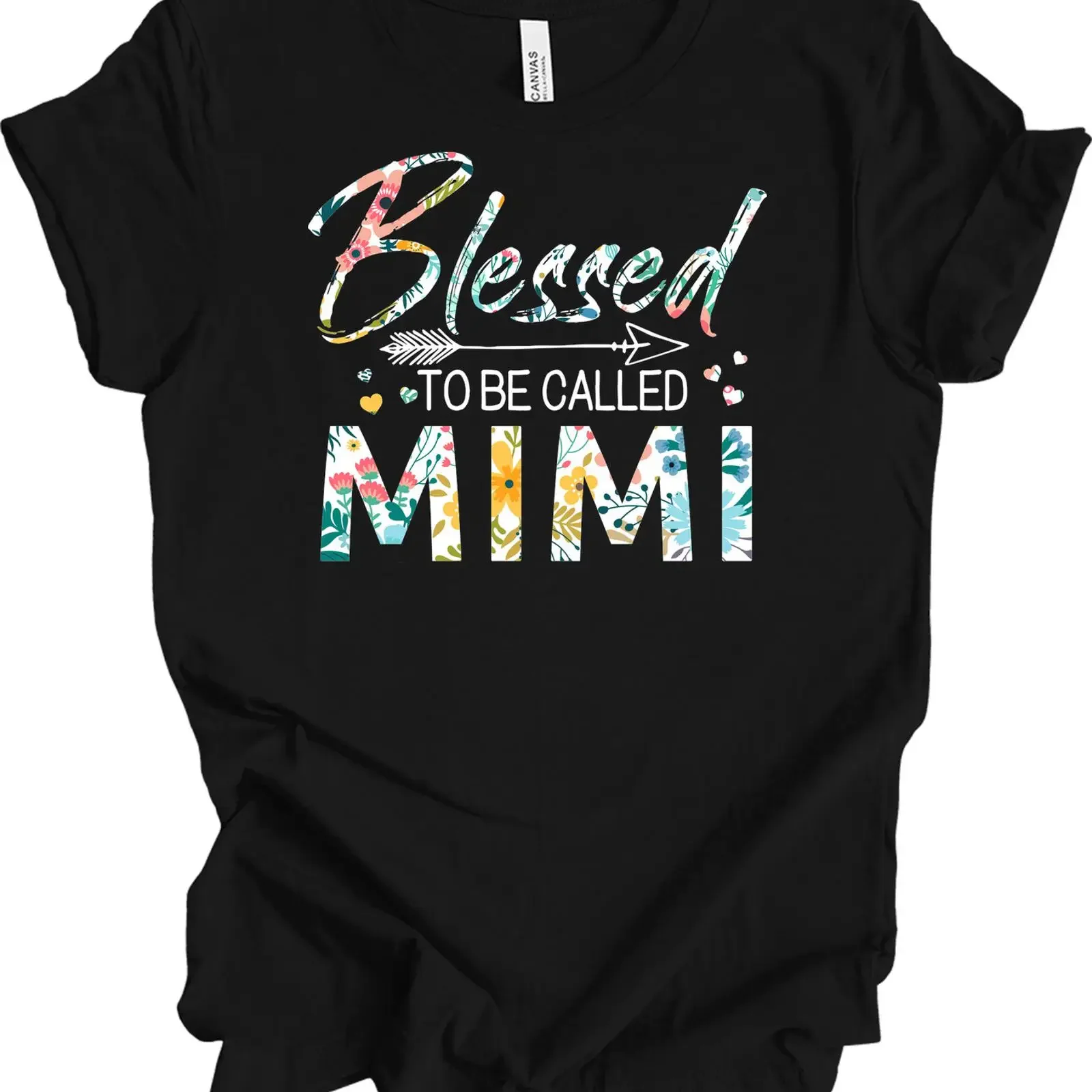 Maglietta Beata Mimi Floreale Nonna Festa della Mamma Regalo Benedetta per essere Chiamata T Shirt vintage Washed