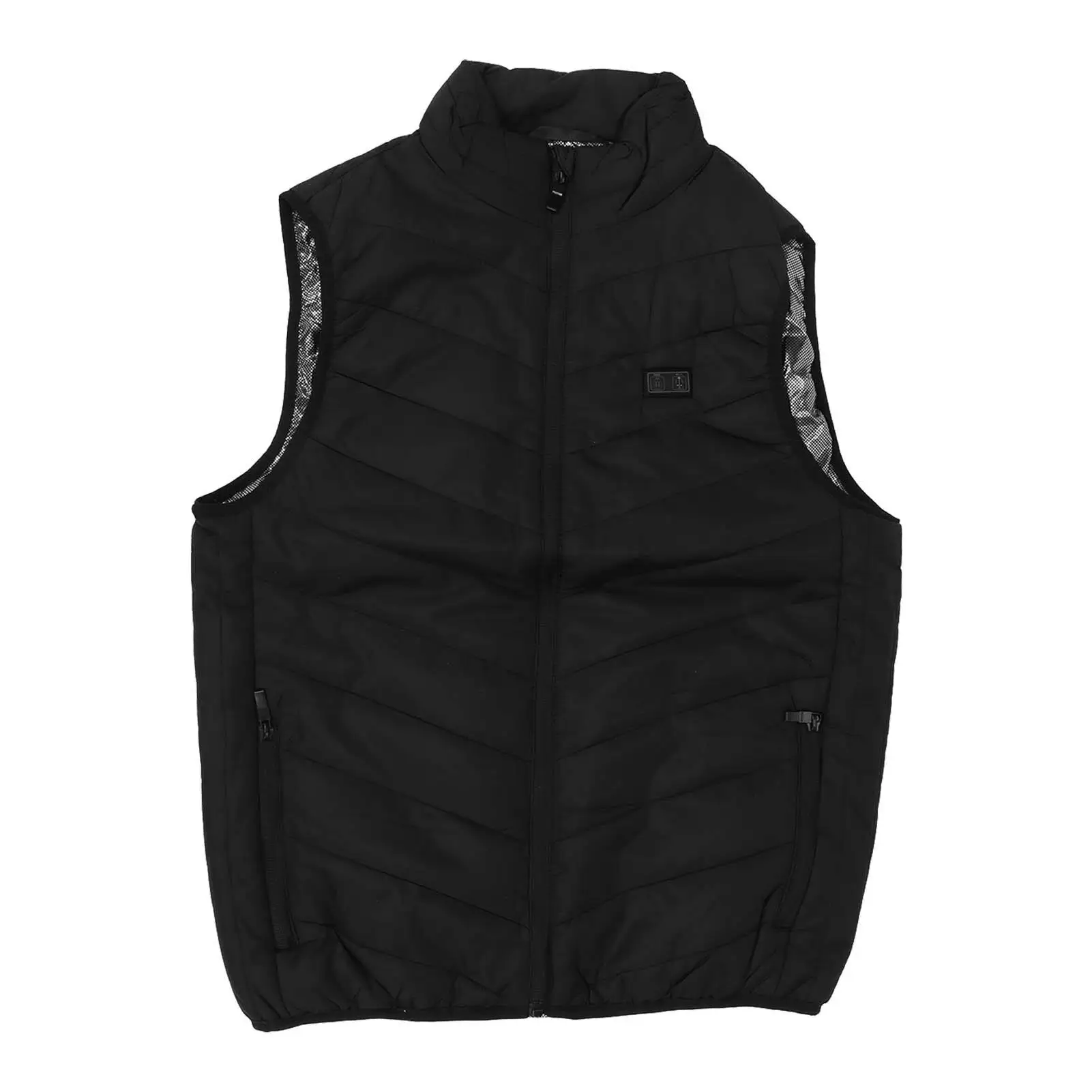 USB Heated Vest with 9 Heating Zones - Electric Heating Warm Jacket - Black Stand Collar for home & Leisure