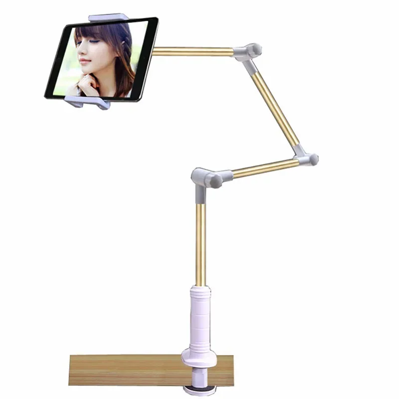 Cauklo Tablet Holder Folding Adjustable Long Arm Lazy People Bed Table Desktop Tablet Stand Bracket For 13 Inch Tablet PC holder