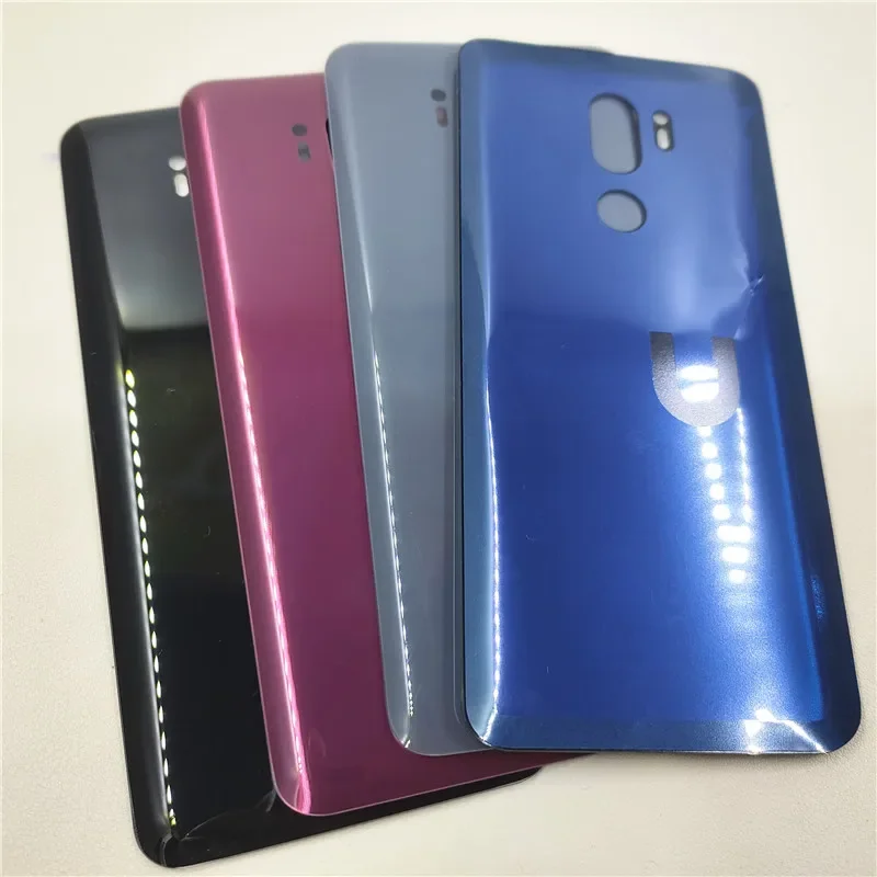 غطاء بطارية زجاجي ثلاثي الأبعاد لهاتف LG G7 ThinQ G7 G710 g710em حافظة خلفية مع مادة لاصقة