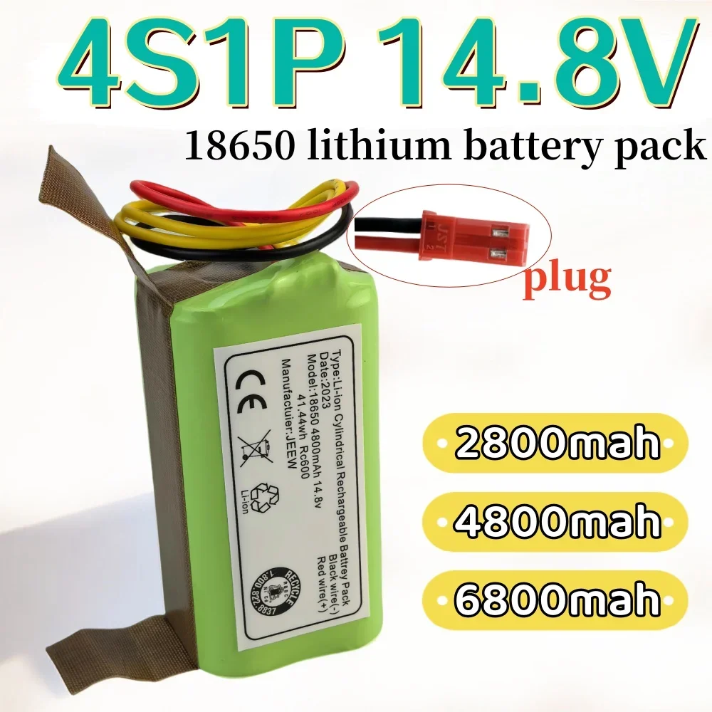 

4S1P 14.8V 2800/4800/6800mAh Li-ion Rechargeable Battery Pack ，Suitable for Sweeping Robot Replacement Battery