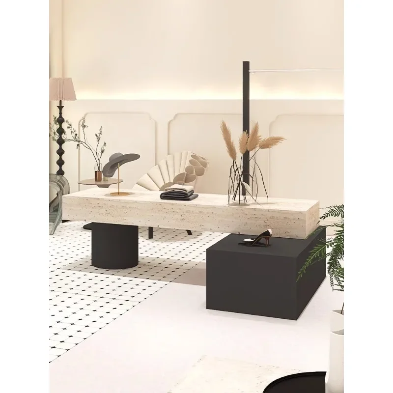 Clothing store Nakajima table Travertine display stand Women's clothing store Shoes and bags accessories display Internet celebr