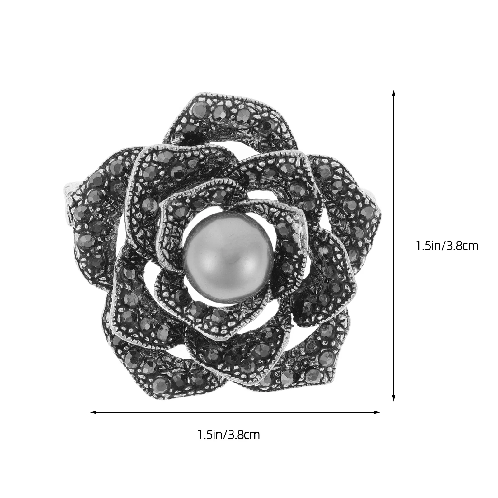 خمر روز بروش للنساء زهرة التلبيب دبوس سبيكة بروش مجوهرات الإكسسوار دعوى وشاح شال ديكور حفلات الزفاف