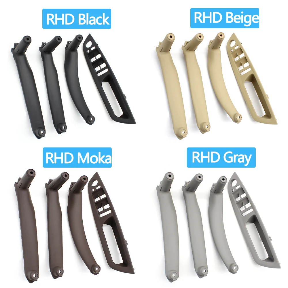 LHD RHD 4pcs Set Door Window Switch Panel Armrest Pull Handle Cover Trim For BMW X5 X6 E70 E71 E72 2007-2014