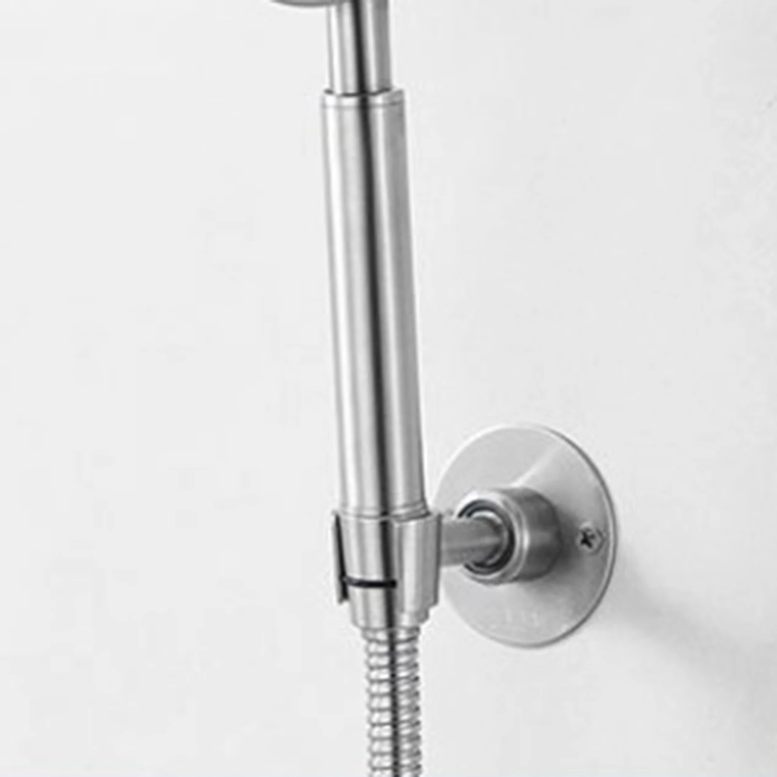 Shower Head Holder 304 Stainless Steel Shower Head Bracket 360° Angle Adjustable Bathroom Shower Spray Holder with Install Screw