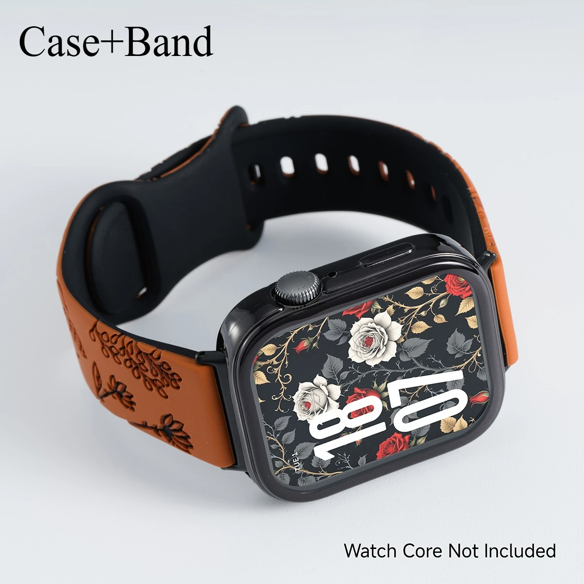 حزام بتصميم مطبوع + حافظة لهاتف Huawei Watch Fit 4 / Watch Fit 4 Pro Protector حافظة من البولي يوريثان حزام رياضي على شكل زهرة لسوار Huawei Fit 3