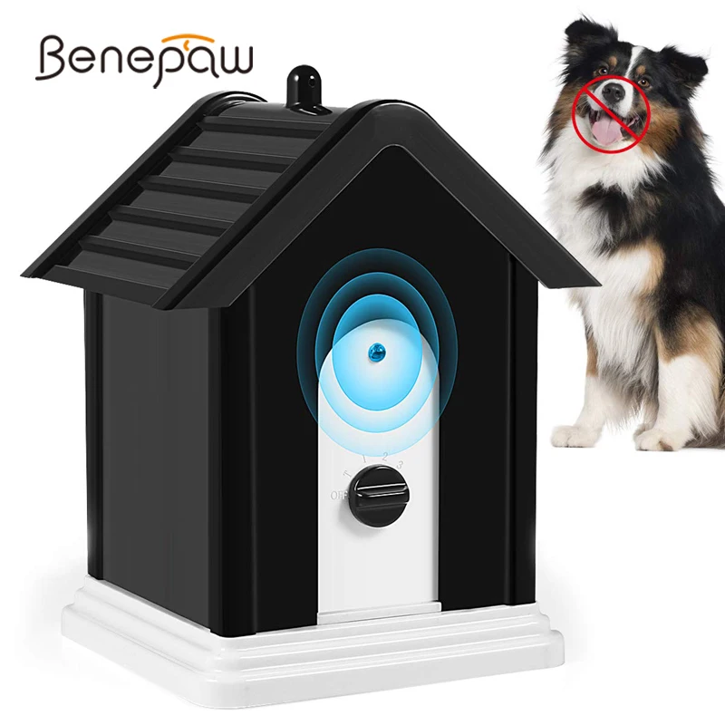 

Benepaw Dog Bark Deterrents Outdoor Adjustable Ultrasonic Level Control Safe For Small Medium Large Dogs Anti Barking Device