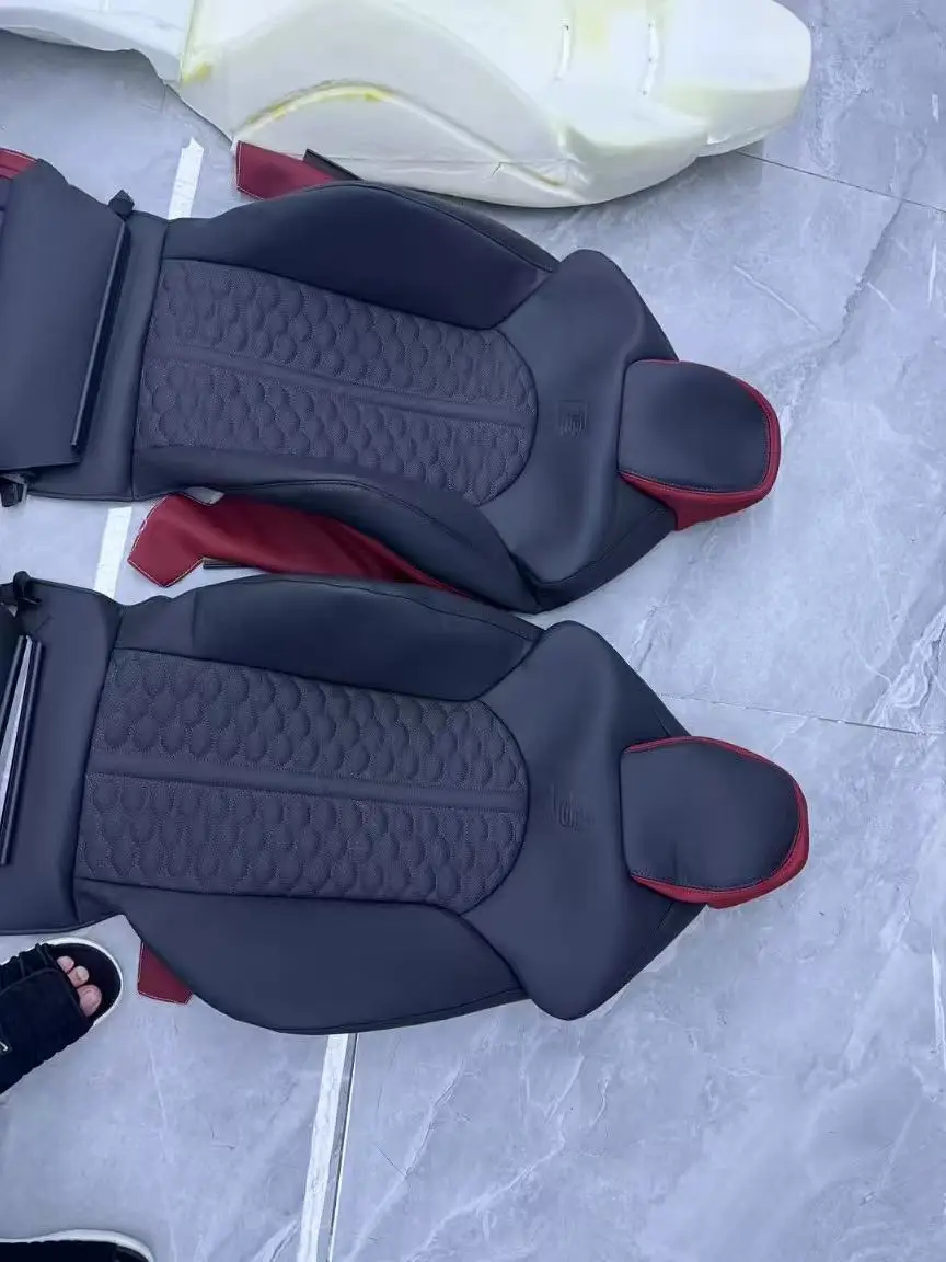 Car Interior Accessory Bucket Sports Seats Custom Cushion Leather Cover Sport Racing Seat for RS A4 A5 A6 A7 Q3 Q5L Q8
