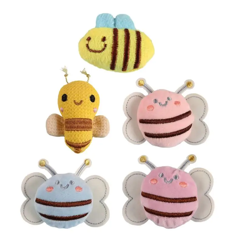 Animal Pin Plush Brooches Lapel Animal Corsage Pins Soft Plush Bee Stuffed Animals Pins for Bag Clothing Schoolbags Jackets